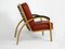 Leather & Metal Lounge Armchairs by Norman Bel Geddes for Simmons Company U.S., 1940s, Set of 2 3