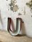 Vintage Industrial Metal Letter U 5