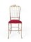 Vintage Red Velvet Chair from Chiavari, 1950s, Image 1