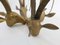 French Sculptural Brass Ram Heads Coffee Table, 1970s 11