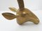 French Sculptural Brass Ram Heads Coffee Table, 1970s 6