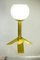 Opaline Glass & Metal Tripod Table Lamp, 1970s 1