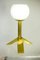 Opaline Glass & Metal Tripod Table Lamp, 1970s, Image 1