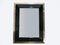 Black Lacquer & Brass Mirror by Jean Claude Mahey, 1970s, Image 2