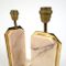 Belgian Marble & Brass Table Lamps, 1970s, Set of 2 3