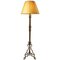 Lámpara de pie vintage de hierro forjado con detalles dorados, Imagen 1