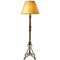 Lámpara de pie vintage de hierro forjado con detalles dorados, Imagen 8