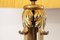 Lámpara de pie vintage de hierro forjado con detalles dorados, Imagen 5