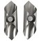 Stainless Steel Sconces, 1970s, Set of 2 1