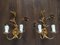 Hollywood Regency Gilded Metal Wall Lights, Set of 2 4