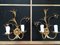 Hollywood Regency Gilded Metal Wall Lights, Set of 2, Image 5