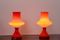 Lámparas de mesa de vidrio opalino en naranja de Štepán Tabery para OPP Jihlava, años 60. Juego de 2, Imagen 8
