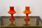 Lampes de Bureau en Verre Opalin Orange par Štepán Tabery pour OPP Jihlava, 1960s, Set de 2 6