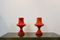 Orange Opaline Glass Table Lamps by Štepán Tabery for OPP Jihlava, 1960s, Set of 2, Image 4