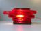Danish Red Acrylic Brass Sconce by Claus Bolby for CeBo Industri, 1970s, Image 7