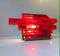 Danish Red Acrylic Brass Sconce by Claus Bolby for CeBo Industri, 1970s 5