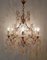 Lámpara de araña vintage de cristal de Murano y Macaroni, Imagen 2