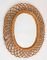 Vintage Rattan Oval Mirror 2