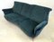 Italian Teal Velvet Sofa, 1950s 8