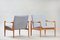 Mid-Century Teak Lounge Chairs by Kai Kristiansen for Fritz Hansen, Set of 2 2