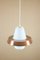 Glass Pendant Lamp with Copper Ring, 1960s, Image 2