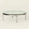 Vintage Round Glass Coffee Table from Metaform 2