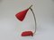 Lámpara de mesa roja de Cosack, años 50, Imagen 2