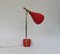Lámpara de mesa roja de Cosack, años 50, Imagen 9