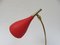 Lámpara de mesa roja de Cosack, años 50, Imagen 10