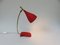 Lampada da tavolo rossa di Cosack, anni '50, Immagine 17