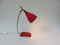 Lampe de Bureau Rouge de Cosack, 1950s 17