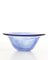 Blau gesprenkelte Vintage Schale aus geblasenem Glas von Kosta Boda 6