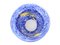 Blue & Yellow Vintage Blown Glass Bowl from Kosta Boda 4