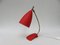 Lámpara de mesa roja de Cosack, años 50, Imagen 2