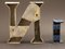 Vintage French Industrial Lacquered Metal NICE Letters, Set of 4 3