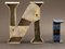 Vintage French Industrial Lacquered Metal NICE Letters, Set of 4, Image 3