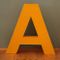 Vintage French Industrial Letter A in Lacquered Metal, 1960s 1