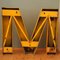 Large Vintage French Industrial 'M' Letter in Lacquered Metal, 1970s 3