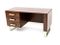 Mid-Century Rosewood Desk with Nickel-Plated Metal Details, 1970s, Image 1