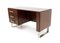 Mid-Century Rosewood Desk with Nickel-Plated Metal Details, 1970s 3