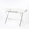 Cosimo Desk with White Mat Lacquered Top & Chrome Frame by Marco Zanuso Jr. for Adentro, 2017, Image 4