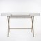 Cosimo Desk with White Mat Lacquered Top & Golden Frame by Marco Zanuso Jr. for Adentro, 2017 1