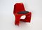 Vintage Red Plastic Chairs by Steen Ostergaard for Cado, 1971, Set of 4 4