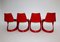 Vintage Red Plastic Chairs by Steen Ostergaard for Cado, 1971, Set of 4, Image 8