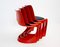 Vintage Stühle aus rotem Kunststoff von Steen Ostergaard für Cado, 1971, 4er Set 6