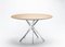 IKI Table with White Lacquered Base & Oak Veneer Top by Marco Zanuso Jr. for Adentro, Image 1