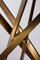 Mesa IKI con base lacada en oro y tablero de chapa de roble de Marco Zanuso Jr. para Adentro, Imagen 3