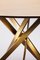 IKI Tisch mit gold lackiertem Gestell & Tischplatte aus Eichenfurnier von Marco Zanuso Jr. für Adentro 2