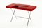 Cosimo Desk with Red Glossy Lacquered Top by Marco Zanuso Jr. for Adentro, 2017 3