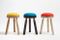 Ninna Stool in Natural Ash with Red Wool Seat by Carlo Contin for Adentro 4